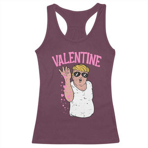 Trump Bae Valentine Heart Racerback Tank Top TS10 Maroon Print Your Wear