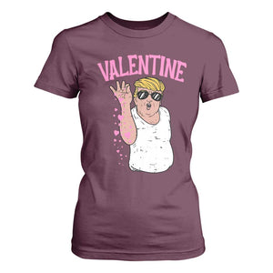 Trump Bae Valentine Heart T Shirt For Women TS10 Maroon Print Your Wear