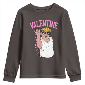 Trump Bae Valentine Heart Youth Sweatshirt TS10 Dark Chocolate Print Your Wear