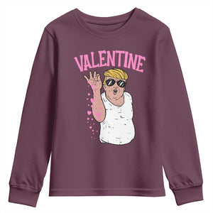 Trump Bae Valentine Heart Youth Sweatshirt TS10 Maroon Print Your Wear