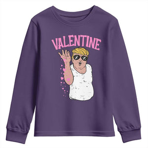 Trump Bae Valentine Heart Youth Sweatshirt TS10 Purple Print Your Wear