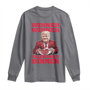 Trump Valentine Long Sleeve Shirt Winner Valentine Dinner TS10 Charcoal Print Your Wear