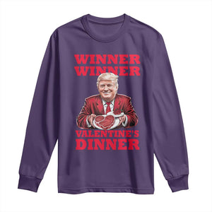 Trump Valentine Long Sleeve Shirt Winner Valentine Dinner TS10 Purple Print Your Wear