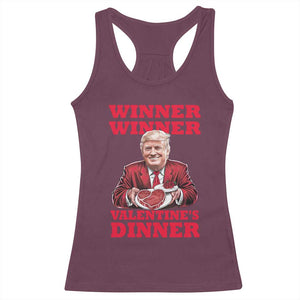 Trump Valentine Racerback Tank Top Winner Valentine Dinner TS10 Maroon Print Your Wear