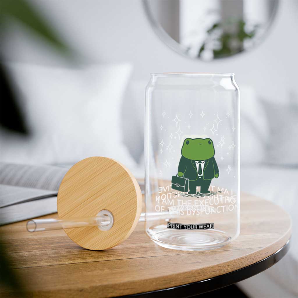 Funny Frog Glass Can I Am The Executive Of This Dysfunction TS10 Print Your Wear