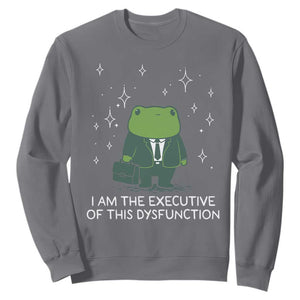 Funny Frog Sweatshirt I Am The Executive Of This Dysfunction TS10 Charcoal Print Your Wear