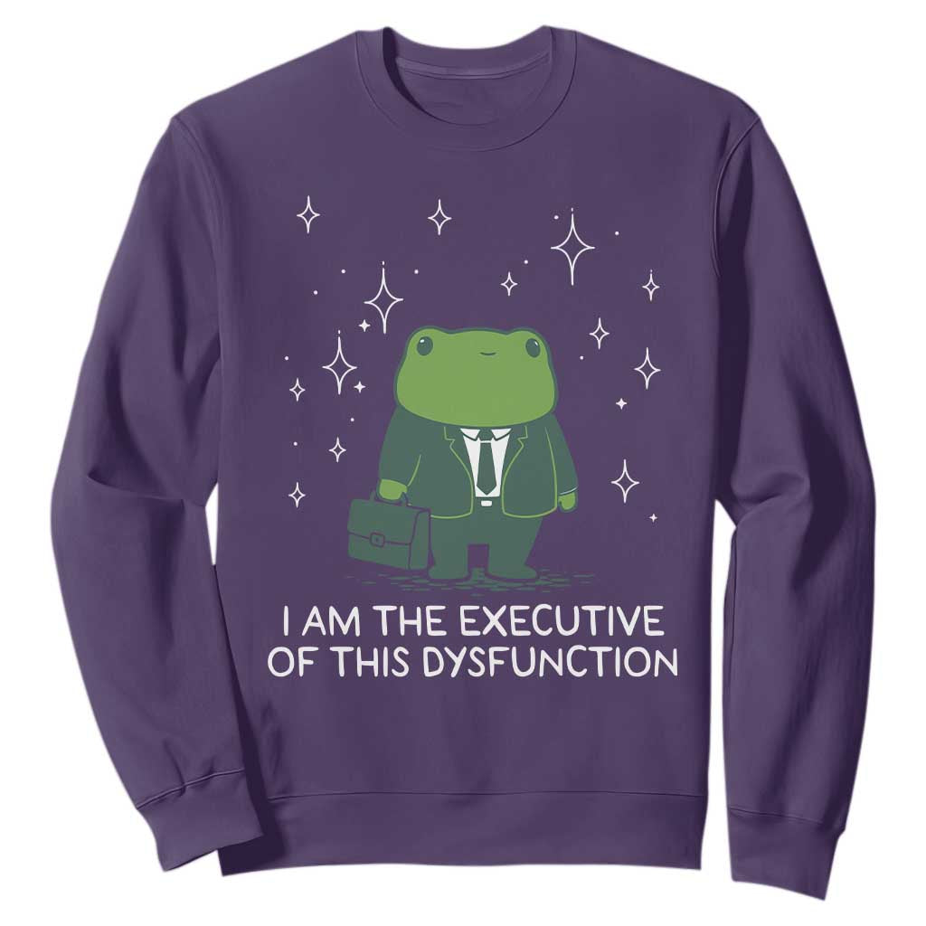 Funny Frog Sweatshirt I Am The Executive Of This Dysfunction TS10 Purple Print Your Wear