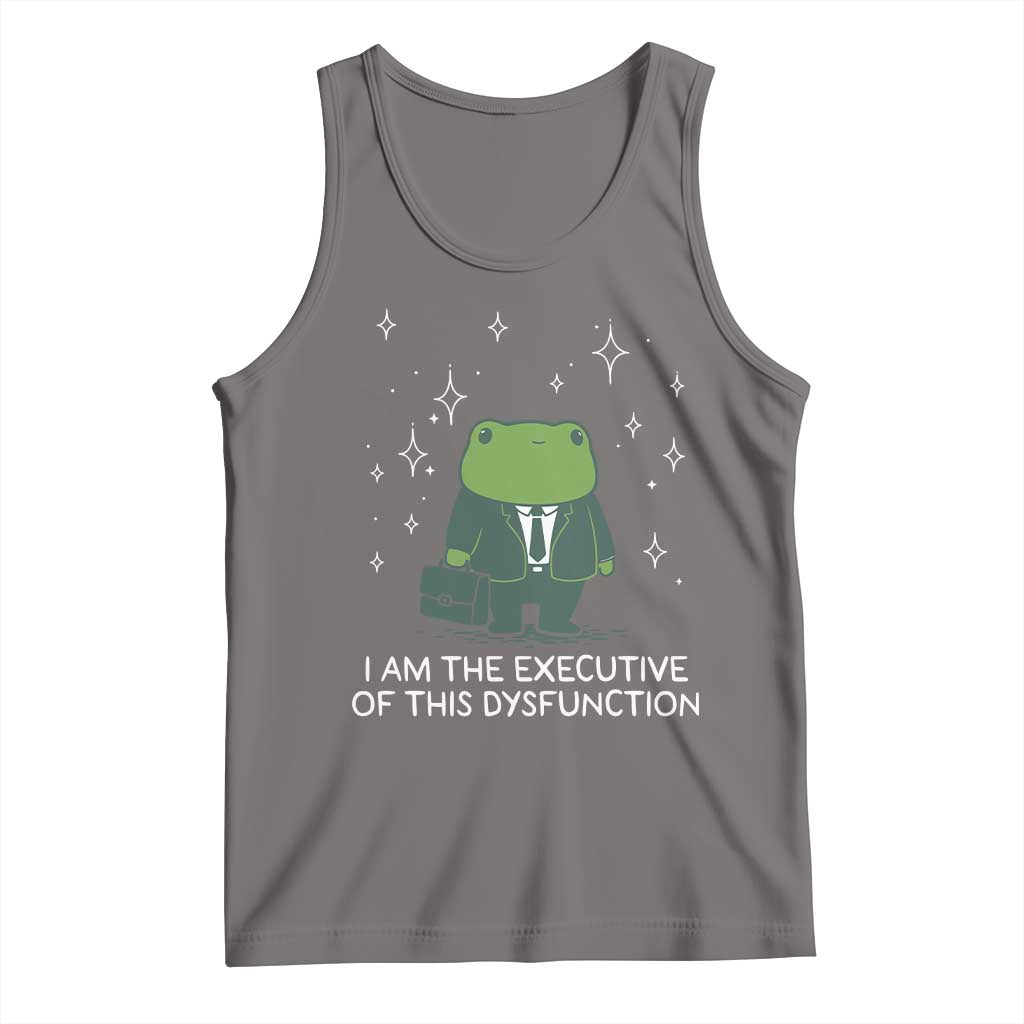 Funny Frog Tank Top I Am The Executive Of This Dysfunction TS10 Deep Heather Print Your Wear
