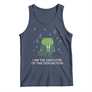 Funny Frog Tank Top I Am The Executive Of This Dysfunction TS10 Navy Print Your Wear