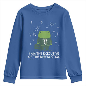 Funny Frog Youth Sweatshirt I Am The Executive Of This Dysfunction TS10 Royal Blue Print Your Wear