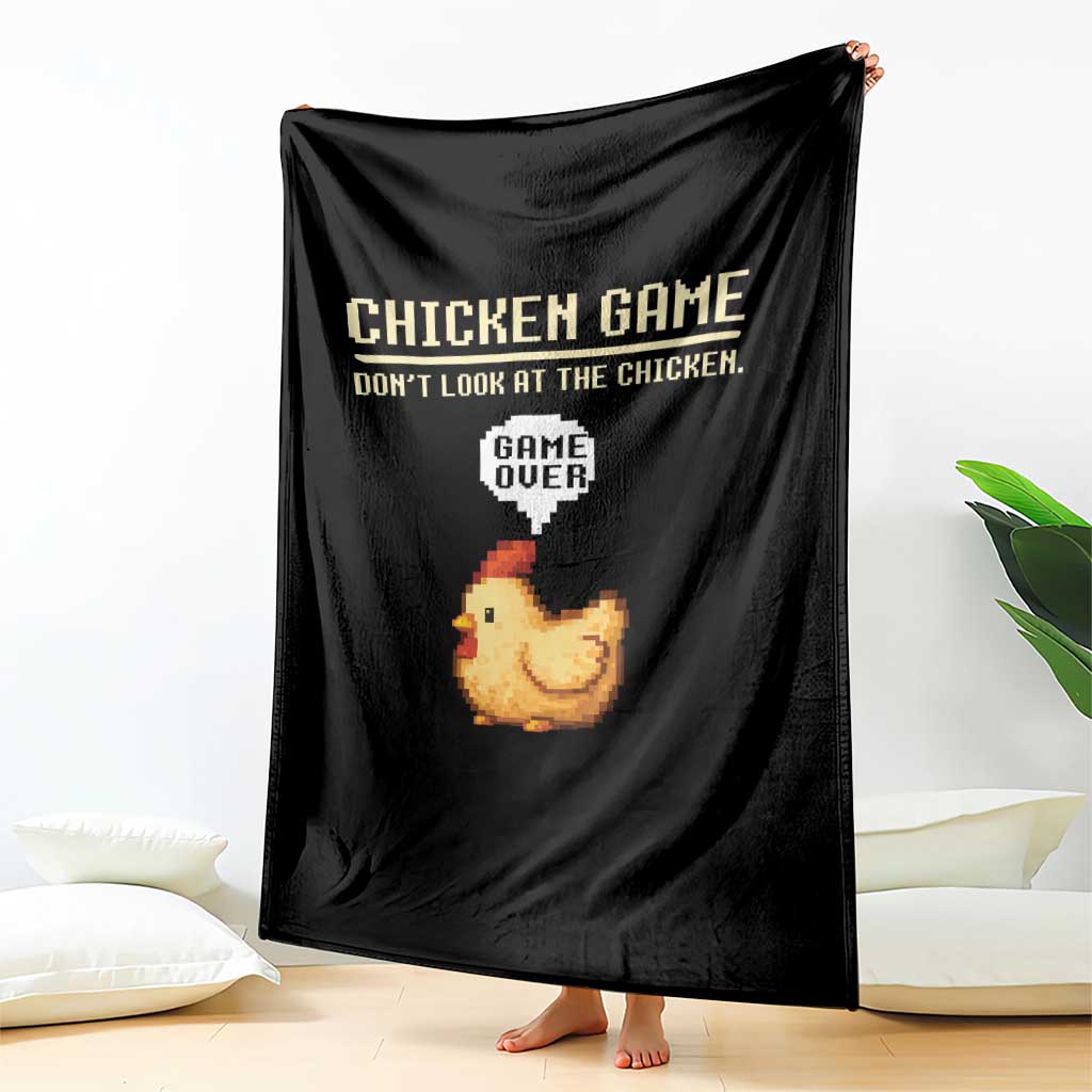 Funny Chicken Throw Blanket Game Dont Look At The Chicken TS10 Print Your Wear
