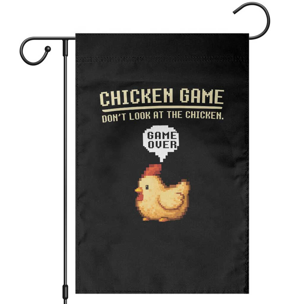 Funny Chicken Garden Flag Game Dont Look At The Chicken TS10 Black Print Your Wear