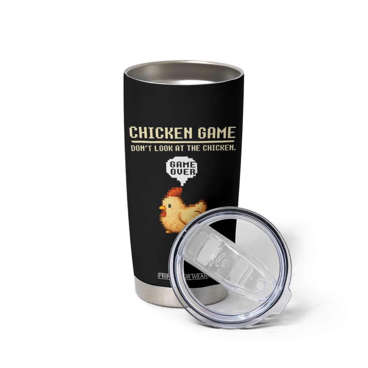 Funny Chicken Tumbler Cup Game Dont Look At The Chicken TS10 Print Your Wear