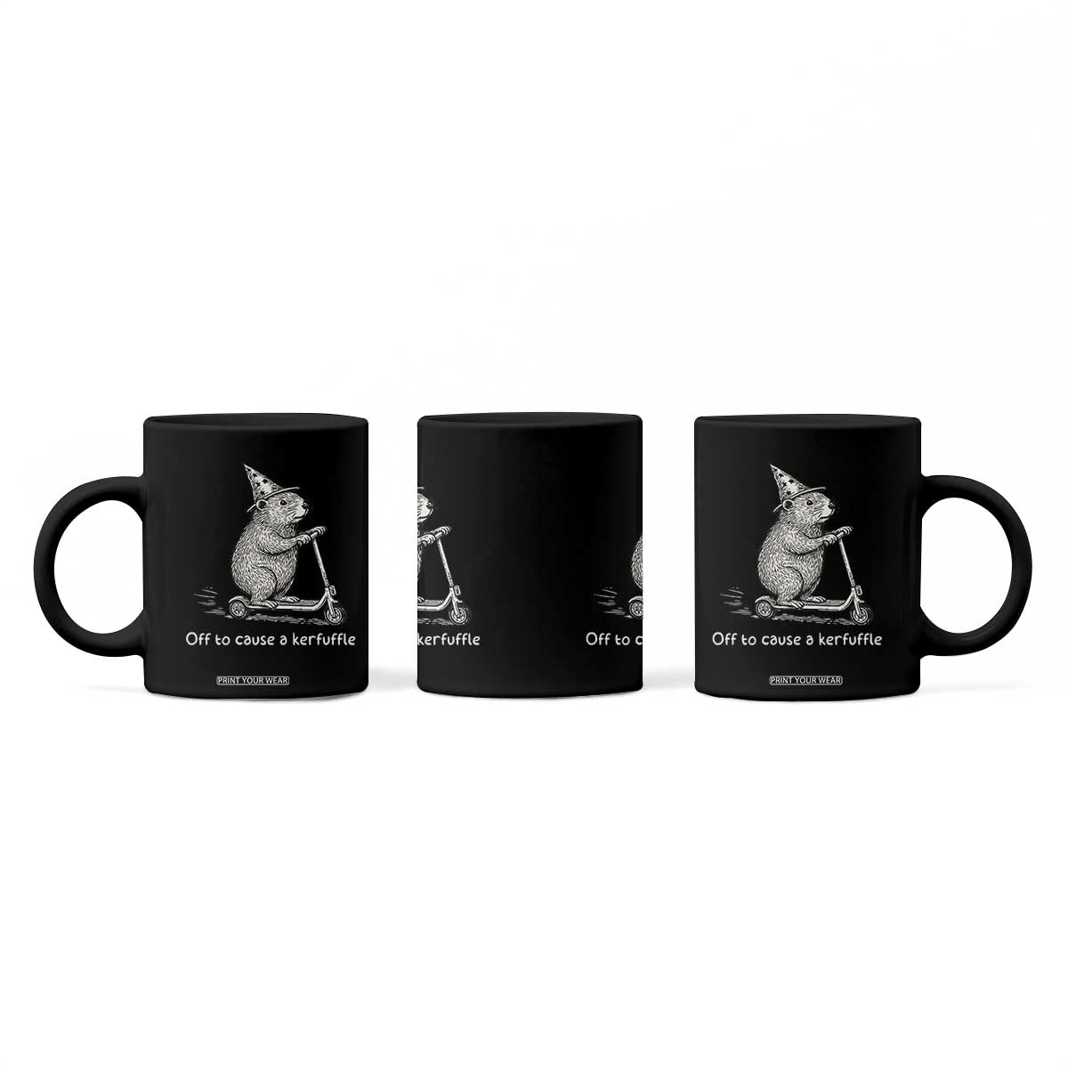 Funny Groundhog Off To Cause A Kerfuffle Coffee Mug TS10 Print Your Wear