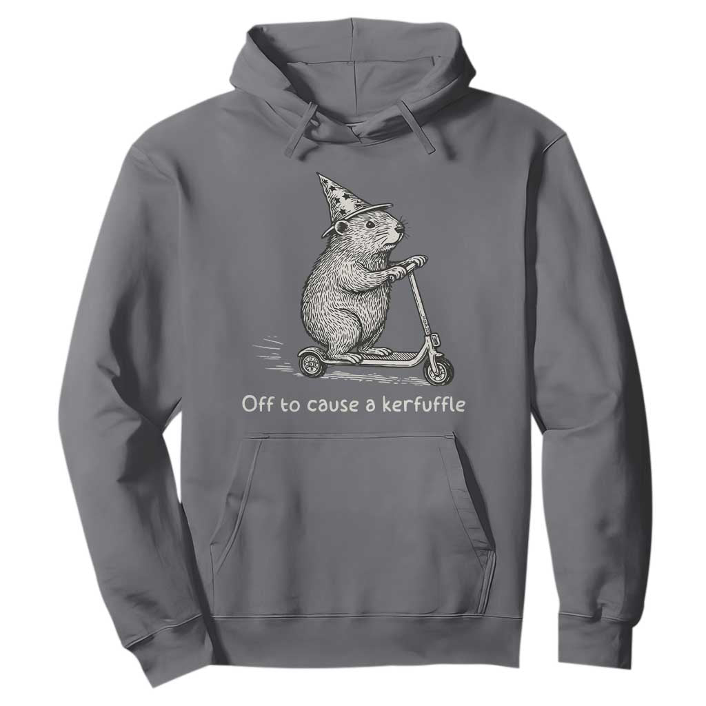 Funny Groundhog Off To Cause A Kerfuffle Hoodie TS10 Charcoal Print Your Wear
