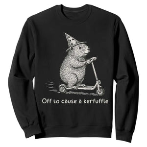 Funny Groundhog Off To Cause A Kerfuffle Sweatshirt TS10 Black Print Your Wear