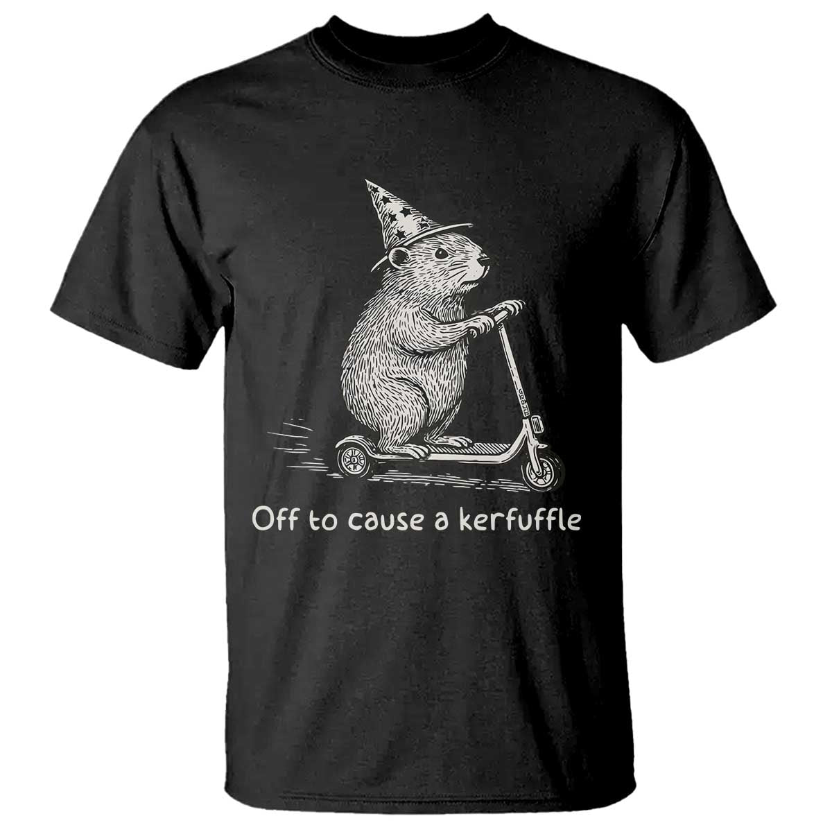 Funny Groundhog Off To Cause A Kerfuffle T Shirt TS10 Black Print Your Wear