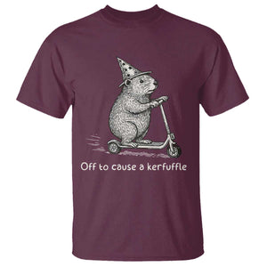 Funny Groundhog Off To Cause A Kerfuffle T Shirt TS10 Maroon Print Your Wear