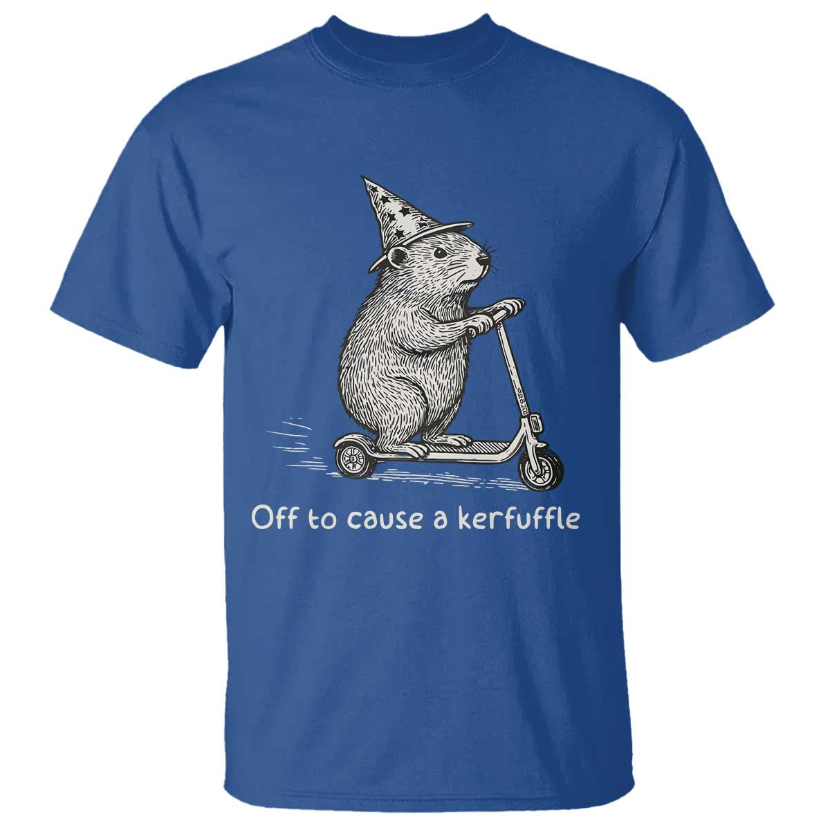 Funny Groundhog Off To Cause A Kerfuffle T Shirt TS10 Royal Blue Print Your Wear