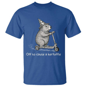Funny Groundhog Off To Cause A Kerfuffle T Shirt TS10 Royal Blue Print Your Wear