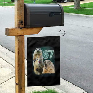67 Meme Groundhog Garden Flag Howling At The Moon Funny Six Seven Meme Ground Hog Day TS10 Print Your Wear