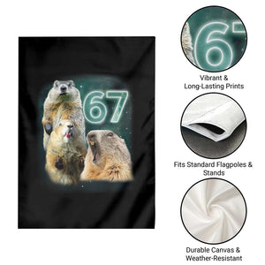67 Meme Groundhog Garden Flag Howling At The Moon Funny Six Seven Meme Ground Hog Day TS10 Print Your Wear