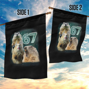 67 Meme Groundhog Garden Flag Howling At The Moon Funny Six Seven Meme Ground Hog Day TS10 Print Your Wear