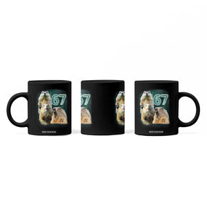 67 Meme Groundhog Coffee Mug Howling At The Moon Funny Six Seven Meme Ground Hog Day TS10 Print Your Wear