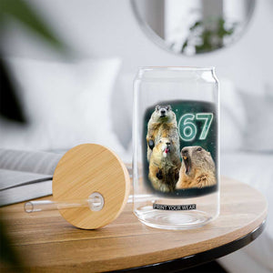 67 Meme Groundhog Glass Can Howling At The Moon Funny Six Seven Meme Ground Hog Day TS10 Print Your Wear
