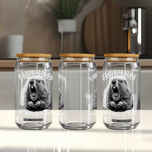 Funny Groundhog Meme Undiagnosed But Something Aint Right Glass Can TS10 Print Your Wear