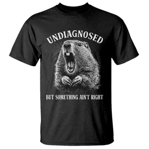 Funny Groundhog Meme Undiagnosed But Something Aint Right T Shirt TS10 Black Print Your Wear