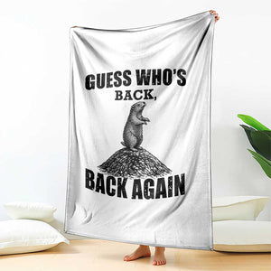 Funny Groundhog Day Throw Blanket Retro Guess Whos Back TS10 Print Your Wear