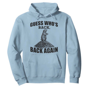 Funny Groundhog Day Hoodie Retro Guess Whos Back TS10 Light Blue Print Your Wear