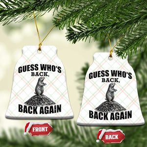 Funny Groundhog Day Ceramic Ornament Retro Guess Whos Back TS10 Print Your Wear