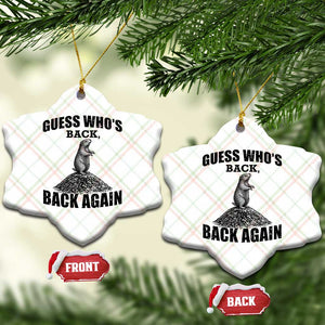 Funny Groundhog Day Ceramic Ornament Retro Guess Whos Back TS10 Print Your Wear