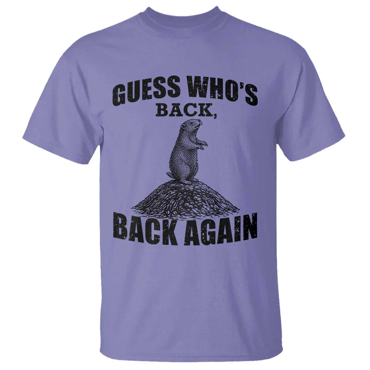 Funny Groundhog Day T Shirt Retro Guess Whos Back TS10 Violet Print Your Wear