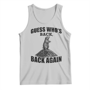 Funny Groundhog Day Tank Top Retro Guess Whos Back TS10 Ash Print Your Wear