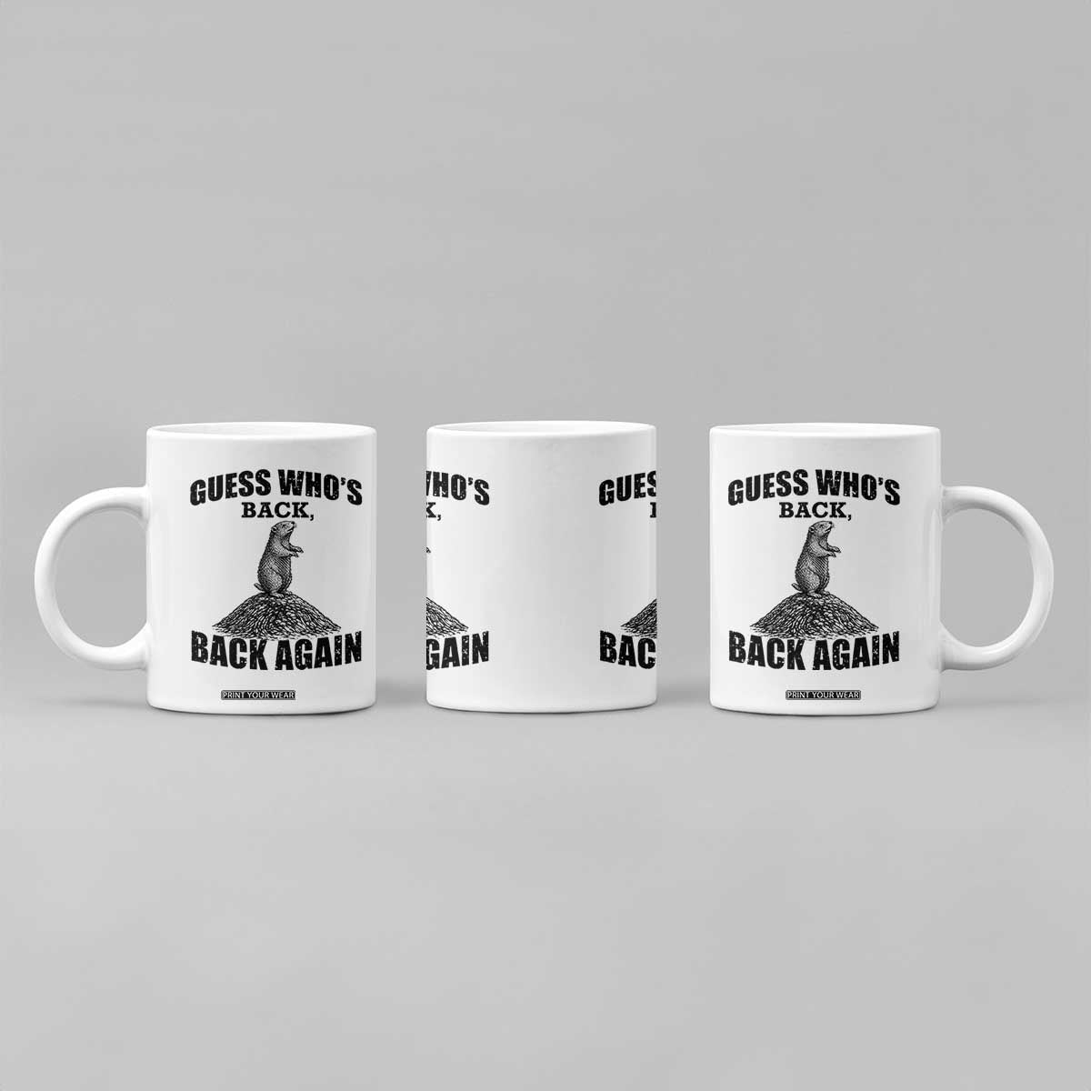 Funny Groundhog Day Coffee Mug Retro Guess Whos Back TS10 Print Your Wear