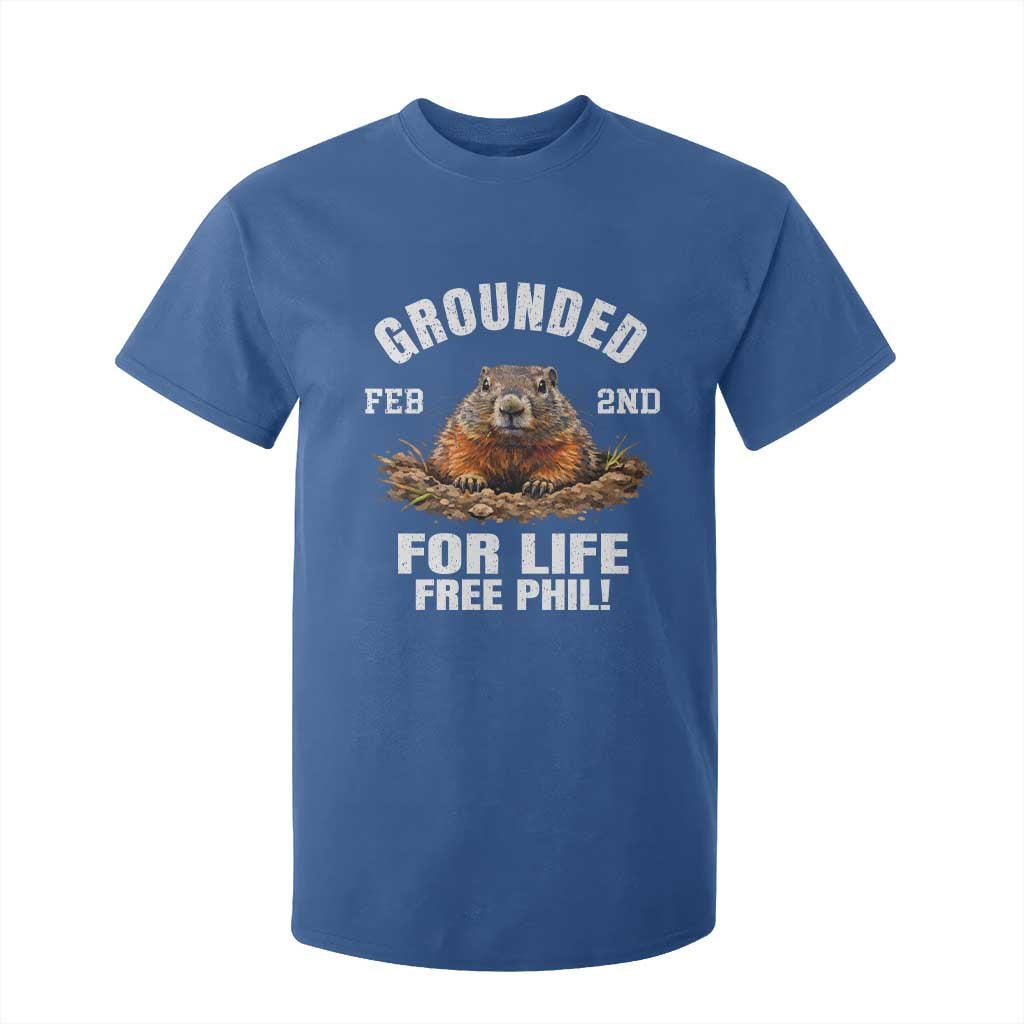 Funny Groundhog T Shirt For Kid Grounded For Life Ground Hog Day TS10 Royal Blue Print Your Wear