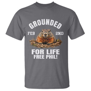 Funny Groundhog T Shirt Grounded For Life Ground Hog Day TS10 Charcoal Print Your Wear
