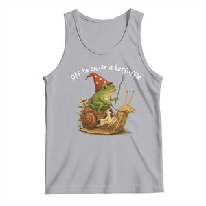 Whimsical Frog Wizard Meme Tank Top Off to Cause A Kerfuffle TS10 Athletic Heather Print Your Wear