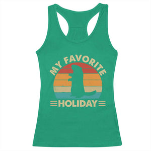 Groundhog Day Racerback Tank Top My Favorite Holiday Retro Woodchuck TS10 Irish Green Print Your Wear
