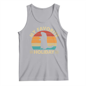 Groundhog Day Tank Top My Favorite Holiday Retro Woodchuck TS10 Athletic Heather Print Your Wear