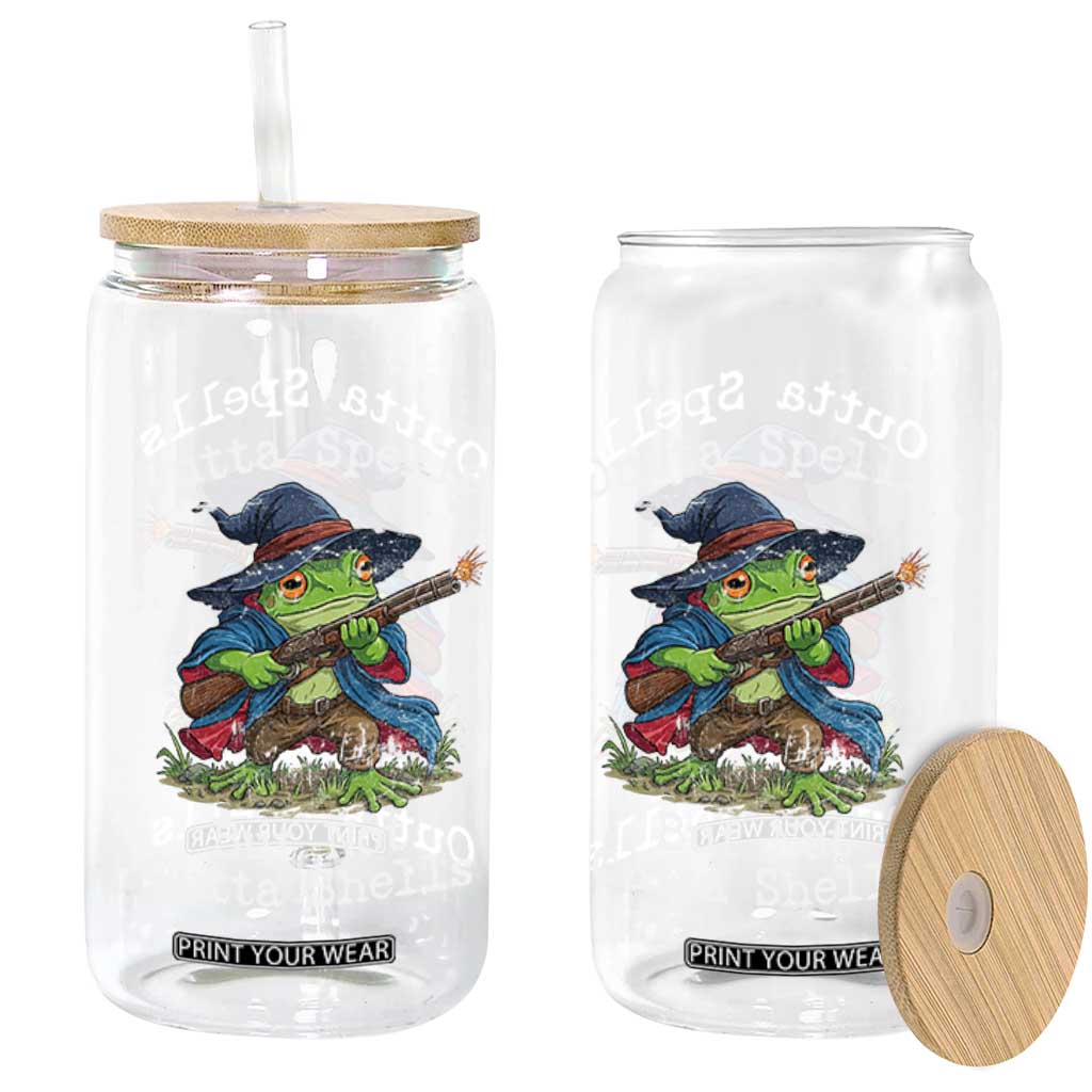 Wizard Frog Meme Glass Can Outta Spells But Not Outta Shells TS10 Print Your Wear