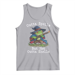 Wizard Frog Meme Tank Top Outta Spells But Not Outta Shells TS10 Athletic Heather Print Your Wear