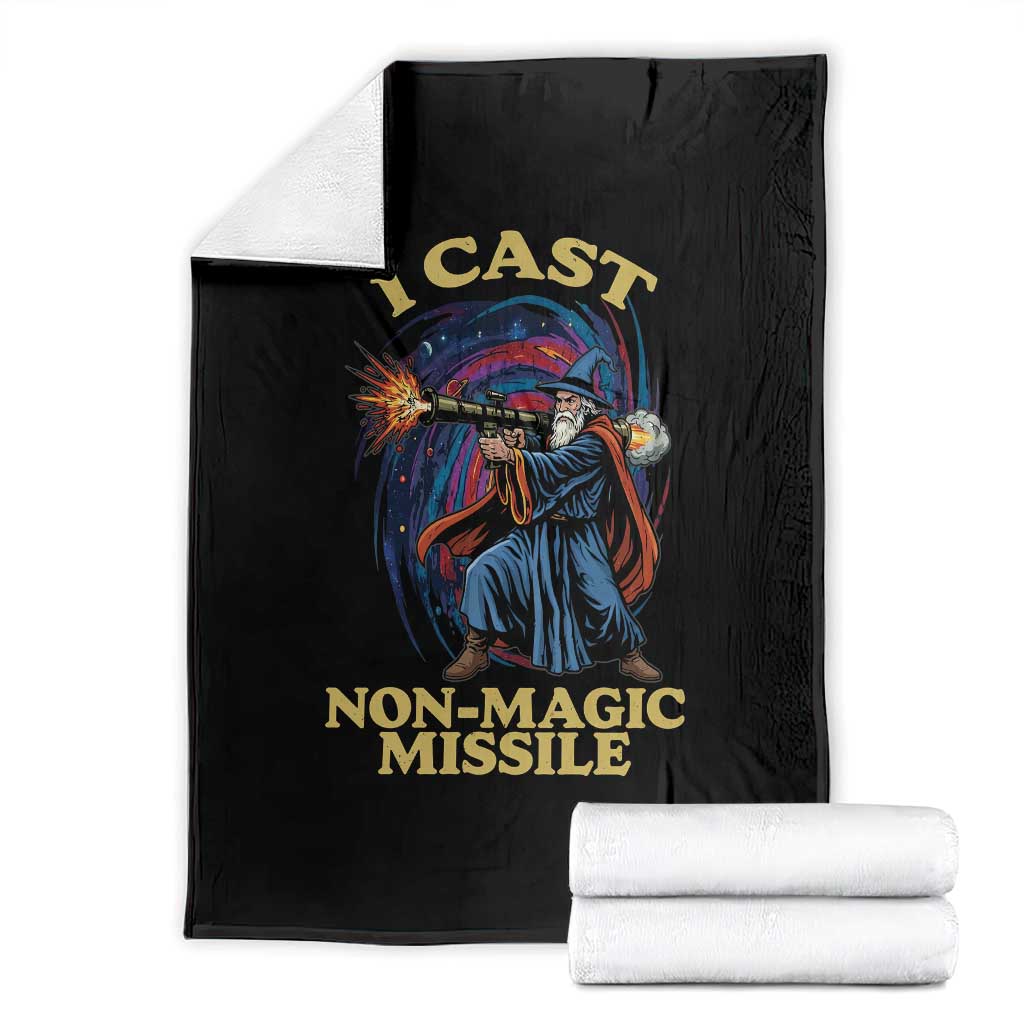 I Cast Non-Magic Missile Funny Wizard Parody Meme Throw Blanket TS10 Black Print Your Wear