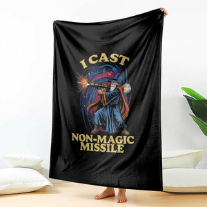 I Cast Non-Magic Missile Funny Wizard Parody Meme Throw Blanket TS10 Print Your Wear