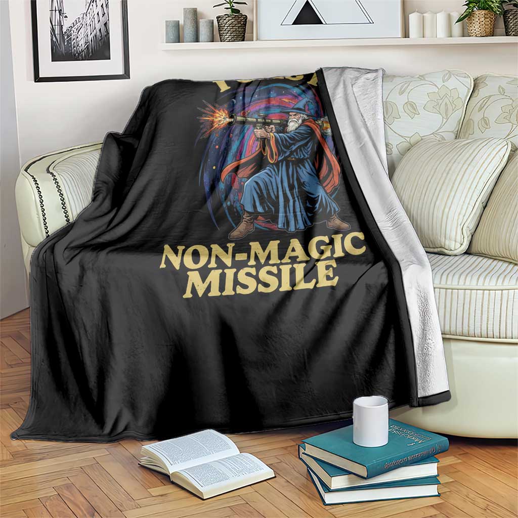 I Cast Non-Magic Missile Funny Wizard Parody Meme Throw Blanket TS10 Print Your Wear