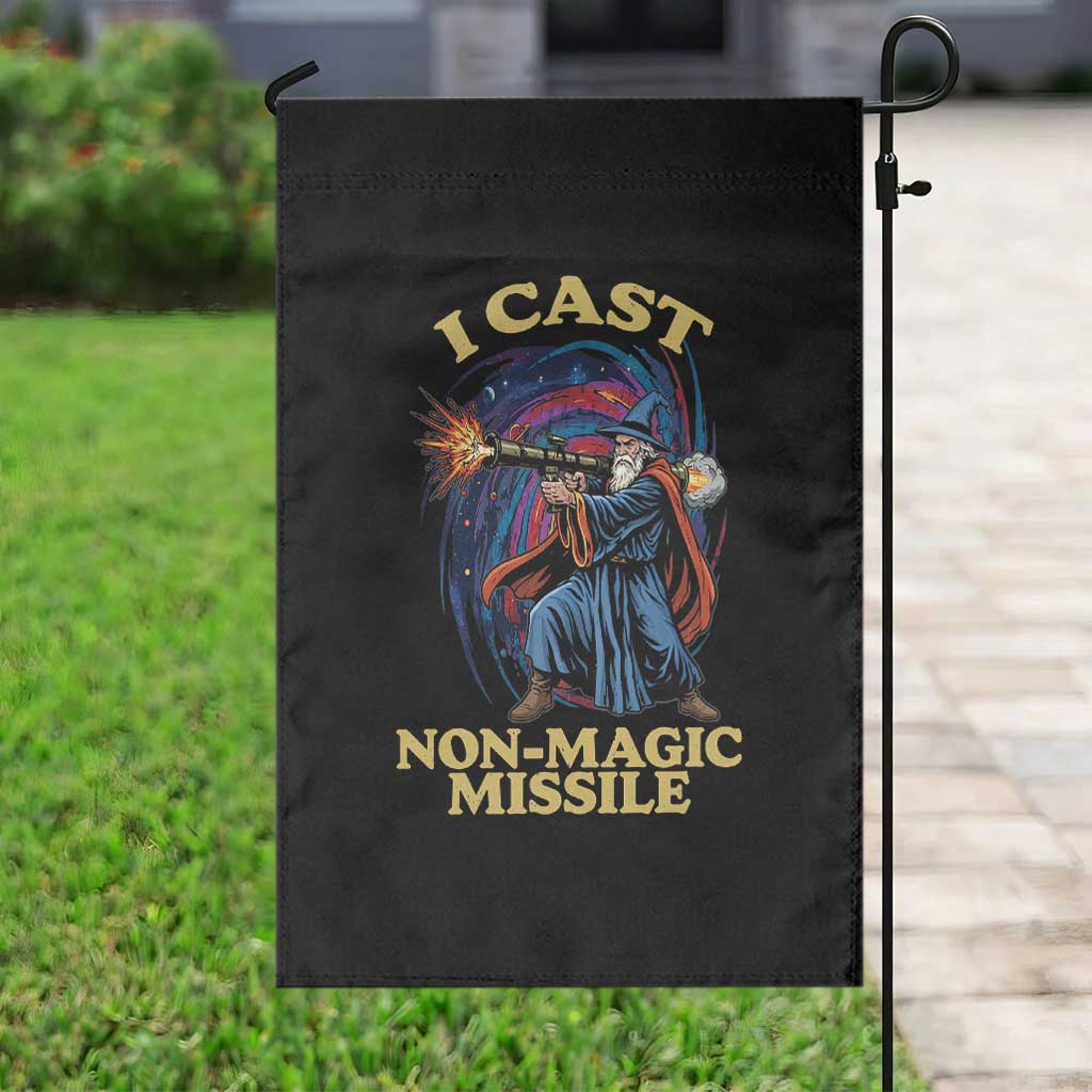 I Cast Non-Magic Missile Funny Wizard Parody Meme Garden Flag TS10 Print Your Wear