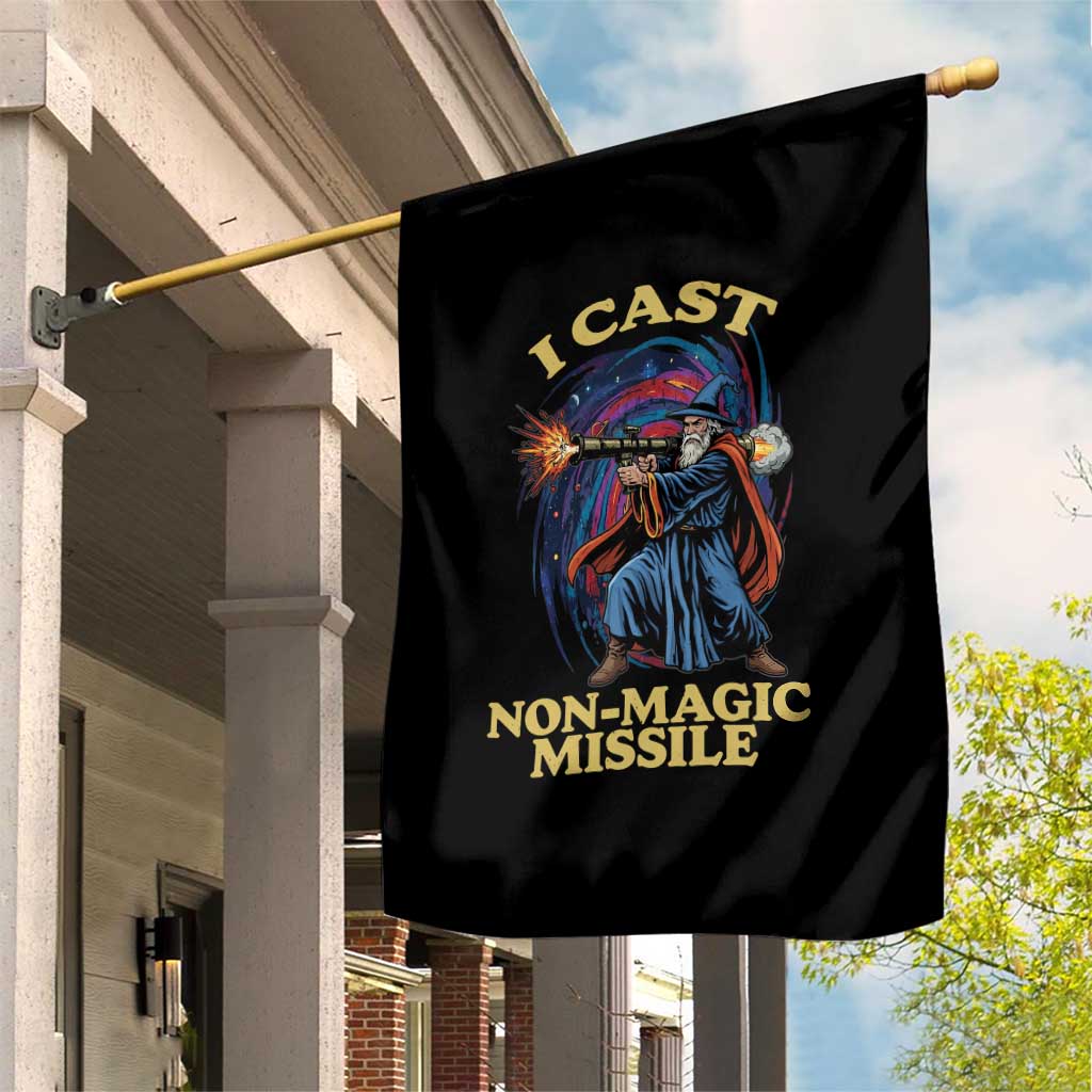 I Cast Non-Magic Missile Funny Wizard Parody Meme Garden Flag TS10 Print Your Wear